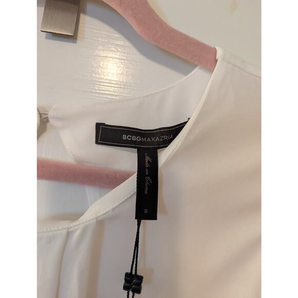 BCBGMAXAZRIA White Minimalist Backless Wide Legged Jumpsuit- Size Small- NWT - Picture 7 of 8